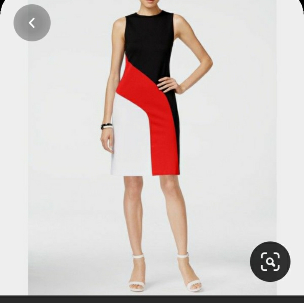 MICHAEL KORS Color Block Dress Plus Size 3X